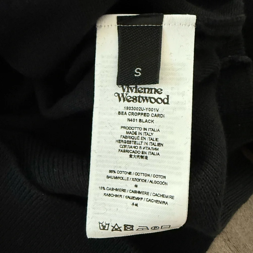 VIVIENNE WESTWOOD Black Bea Cropped Cardigan - Picture 10 of 10